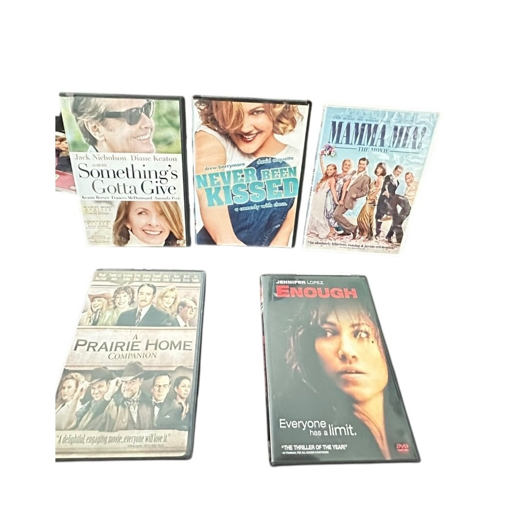 Lot of 5 DVDs Comedy Romance Drama Movie Something's Gotta Give Mamma Mia Enough